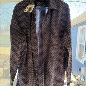 Men's Pronto Uomo Geometric Patterned Shirt